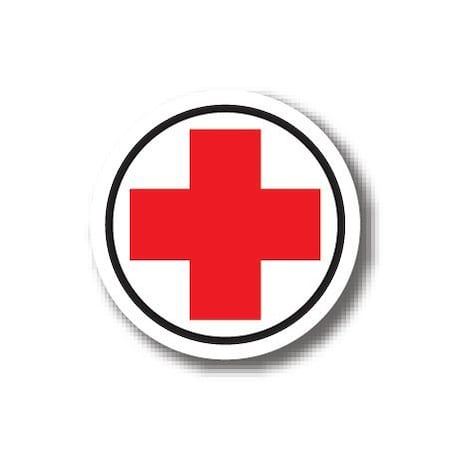 Ergomat 17in CIRCLE SIGNS - First Aid Cross DSV-SIGN 289 #3080 -UEN